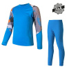 Detský funkčný set s dlhým rukávom SENSOR Merino Impress modrá/kamufláž 110