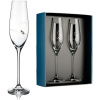 Element Poháre na šampanské Amore s kamienkami Swarovski 210 ml 2 ks