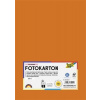 Dekoračný kartón, 2 stranný, A4, 300 g, 50 listov, FOLIA, svetlooranžový