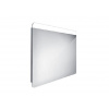 Nimco Zrkadlá - Zrkadlo s LED s osvetlením, 800x700 mm, hliník ZP 23003