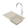 Granitový drez Vima s batériou Teorema 480x780 mm béžový