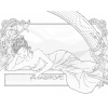 ZUTY Bodkovanie - REPRODUKCIA ŽENA A FIALKY (ALFONS MUCHA) Rámovanie: vypnuté plátno na rám, Rozmer: 80x100 cm