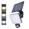 Solight LED solárne svetlo so senzorom, 11W, 1200lm, 3CCT, Li-Ion, čierna WO785-1