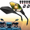 VEĽKÉ UNIVERZÁLNE ZRKADLÁ MOTOR SKUTER ŠTVORKOLKA ATV M8 M10 CARBON