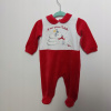 Dojčensky overal - Pajack OVS 56 biely, červený (Vianočné ovs PAJAC 56)