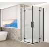 Gelco TRINITY BLACK obdĺžniková sprchová zástena 1000x800mm, rohový vstup, matné sklo GT2280-10M-B