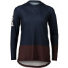 POC W's MTB Pure LS Jersey Turmaline Navy/Axinite Brown - XS
