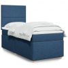 Box spring postel s matrací modrá 90x190 cm textil Modrá 3293434