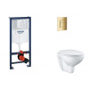 Grohe Rapid SL Set predstenovej inštalácie, klozetu, dosky SoftClose a tlačidla Skate Cosmopolitan, Cool Sunrise SANI11BB4122-GR