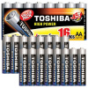 Alkalická batéria Toshiba AA (R6) 16 ks