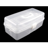 Veľký plastový box / kufrík rozkladací - transparent off white