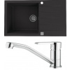 Set Alveus (dřez Cadit 40 Black 91 + baterie Ruta Chrom) SETA22042