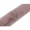 Našívacia odevná / dekoračná kožušina plochá, rezaná šírka 5 cm pudrová 1ks