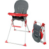 Loom in Bloom Vysoká stolička (trona minerál) Bambisol Červená Sivá PVC 6 - 36 mesiacov