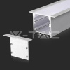 Montážna sada na LED pásik s hliníkovým bielym krytom difúzora 2000 * 50 * 35 mm VT-8126 (