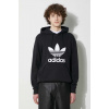 Bavlnená mikina adidas Originals Classics Trefoil Hoodie pánska, čierna farba, s kapucňou, s potlačou, IM4489