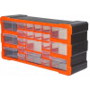 Zásobník modulárny plastový 250x500x160 mm / 22 zásuviek TACTIX (320632)