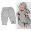 Pletené nohavice Hand Made Boy, Baby Nellys, sivé 74 (6-9m)