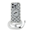 Karl Lagerfeld IML Monogram Crossbody K&CH Heads MagSafe zadný kryt pre iPhone 15 Pro Max Transparent
