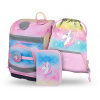 Školní set BAAGL Zippy plus Rainbow Unicorn: aktovka, penál, sáček