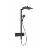 Hansgrohe Raindance Alive Q Sprchový set s termostatom, 21x34 cm, 3 prúdy, matná čierna 24580670-HG