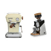 Ascaso Dream PID, Sweet Cream + Eureka Mignon Single Dose, Chrome & Oak