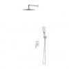 OMNIRES Parma - Sprchový set s batériou pod omietku, s telesom, 20x20 cm, 3 prúdy, chróm/biela SYSPM16ACRB