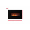 IGOTHERM IGOTHERM, elektrický nástěnný krb MEMPHIS s ventilátorem, 1800W, 220-240V/50Hz, 66x46x13cm