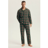 Pyžamo Henderson 43460 Matrix dĺžka/r M-3XL pruhované zelená XL