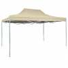 Profesionálny skladací párty stan, 3x4 m, krémový, oceľový