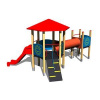 Playground System DETSKÉ IHRISKO - dvojvežová zostava so šmýkačkou 6U220D