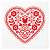Obrúsky TaT 33x33cm Folk Embroidery Heart