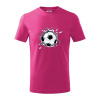 Futbalová lopta v triku - Tričko detské bavlnené - 158 cm/12 rokov ( Malinová )