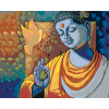 ZUTY Maľovanie podľa čísel - BUDDHA A HOLUBICA Rámovanie: bez rámu a bez vypnutia plátna, Rozmer: 80x100 cm
