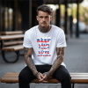 Keep calm and love Slovakia pánske tričko biele S