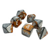 Sada kociek na RPG: Chessex - Gemini Copper Steel White (7 ks)