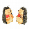 Ježci s jabĺčkom a orieškom keramický 2 ks set, 13 cm