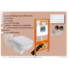WERIT- JOMOTech Inštalačný modul JOMOTech pre WC + Tlačidlo biele + Sada držiakov + Závesné WC Style + WC doska
