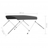 vidaXL Strieška Bimini s 2 oblúkmi antracitová 180x150x110 cm - Antracitová - 147478-262496