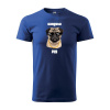 Sablio Tričko s potlačou Gangsta pug - modré S