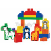 Stavebnica v dóze so zvieratkami Zoo Animals Barrel Maxi Abrick Ecoiffier žltá s 50 kockami od 12 mes ECO7881