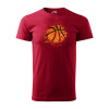 Sablio Tričko s potlačou Basketball paint - červené 2XL
