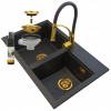 Kuchynská batéria - Zlatá žula umývadlo Hektor Siphon Gold Batéria (Kuchynská batéria - Zlatá žula umývadlo Hektor Siphon Gold Batéria)