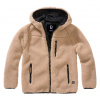 Brandit detská Teddyfleece bunda s kapucňou, camel - 122/128
