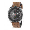Strieborné pánske hodinky Mondia s koženým opaskom Bolide - 800 Silver / Black 42MM