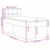 vidaXL Posteľný rám boxsping s matracom krémový 80x200 cm látka - Krémová - 204006-137664