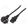 Kabel CEE 7/7 (E/F) úhlová vidlice,IEC C13 zásuvka PVC 3m
