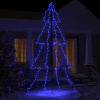 vidaXL Vianočný stromček, kužeľ, 360 LED, dovnútra aj von 143x250 cm - Modrá - 169480-103785
