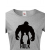 Dámské tričko - Hulk, Barva Tmavý melír, Velikost M Bezvatriko.cz 0131