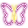 Neónové LED svetlo BUTTERFLY ružové NNE03 Neolia